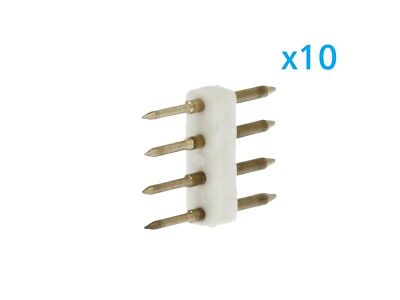 10 PZ Spina Da 4 Pin RGB Passo 13,5mm Per Collegamento Bobina Led 220V Con