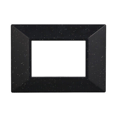 ETTROIT Placca Piramide Serie Moon 3P Colore Nero Brillante Compatibile Con