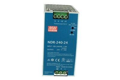 MeanWell NDR-240-24 Trasformatore Rotaia Industriale 24V 240W 10A Barra Guida D