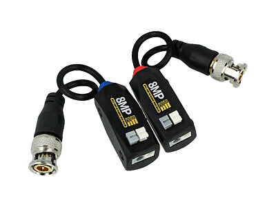 Balun Video 8MP 4K BNC Maschio CVI TVI AHD CVBS CAT5/5E/6 Per Telecamera DVR Si