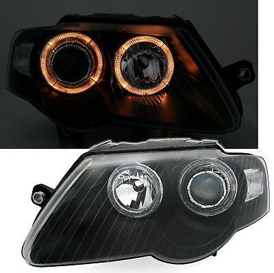 Angel Eyes Faro Fanale per Passat 3C nero