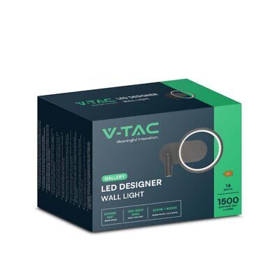 Applique Lampada LED da Muro 14W 250*100*180mm in Metallo Colore Nero 3000K