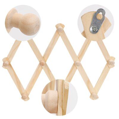 <ul> <li>Appendiabiti in Legno Estendibile con 10 Ganci, da Parete</li>