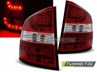 Faro Fanale Tuning OCTAVIA II KOMBI 04-12 Rosso/Bianco LED