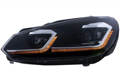 Coppia Fari Fanali Tuning Golf 6 VI 2008>2013 ottica 7.5 Look freccia dinamica