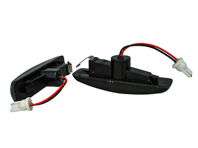 Kit Freccia Laterale a Led Side Marker Lente Nero Fume Luce Arancione Per Land