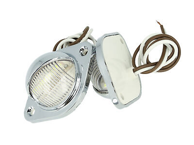 Kit Luci Targa Ingombro Laterale 24V 12V Bianco Freddo Per Furgone Camper