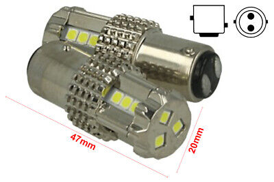 Lampada Led BAY15D 1157 P21/5W 12V 45W Bianco Super Potente Luci Diurne