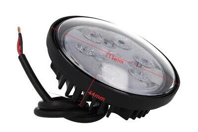 Fanale Rotondo Luci Diurne A Led Work Light Faro Da Lavoro 12V 24V 18W (6X3W)