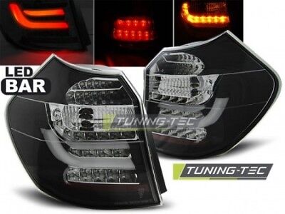 Coppia Fari Fanali Tuning Posteriori E87/E81 04-08.07 Nero LED BAR Per Alogeno