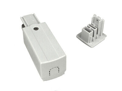 Kit Connettore Alimentazione Sinistra + Terminale Chiusura Colore Bianco Per