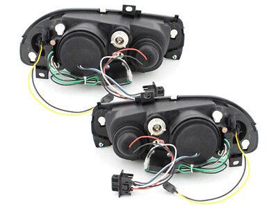 coppia Fari fanali Tuning 156 anteriori DAYLINE ottica diurne cromati