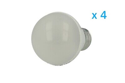 4 PZ Lampade Led E27 Bulbo 5W=50W Bianco Caldo Diametro 55mm Altezza 90mm <p