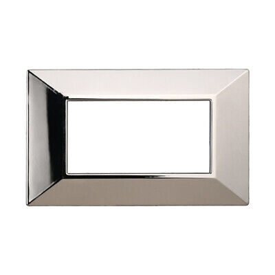 ETTROIT Placca Piramide Serie Moon 4P Colore Cromo Lucido Compatibile Con