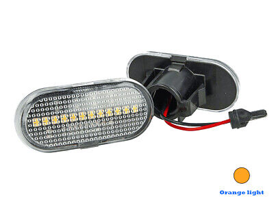 Kit Freccia Laterale a Led Side Marker Lente Trasparente Luce Arancione Per Ope