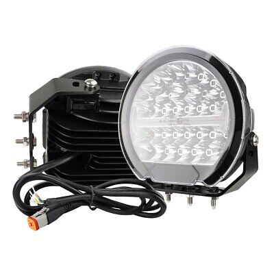 Faro Led Fuoristrada Rotondo 9'' 150W 15000LM + DRL Bianco 5W Luce SOS