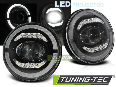 Coppia Fari WRANGLER TJ / LJ / JK 96-18 ANGEL EYE LED NERO