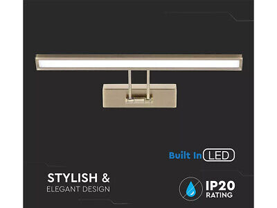 Applique Lampada Led Da Parete Moderna 8W Golden Lunghezza 455mm 4000K Con