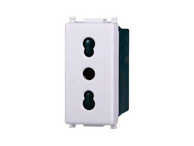 ETTROIT Presa Bipasso Bivalente 2P+T 10/16A Colore BIANCO Compatibile Con Vimar