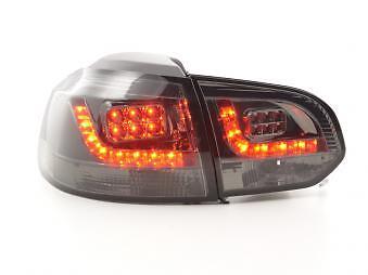 Coppia Fari Fanali Posteriori Tuning LED LTI Golf 6 1K 2008-2012 nero