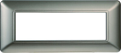 ETTROIT Placca Plastica Serie Solar 6P Colore Titanio Compatibile Con Bticino