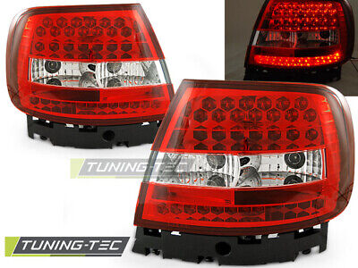 LED TAIL LIGHTS RED WHITE fits A4 11.94-09.00