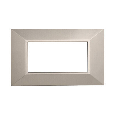 ETTROIT Placca Piramide Serie Moon 4P Colore Titanio Compatibile Con Bticino
