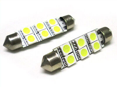 Lampada Led Siluro T11 C5W 46mm 6 Smd 5050 Bianco Ghiaccio 12V Luci Targa