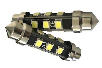 COPPIA 24V Lampade Siluro T11 C5W C10W 42mm 12 led 2835 No Polarità 360° Bianche