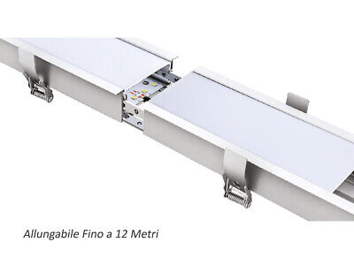 Lampada Led Lineare Da Incasso 40W 4000K 1211mm Allungabile Fino 12 Metri Cor