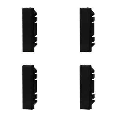 ETTROIT 4 Pezzi Copritasti Copriforo Falso Polo 1/2P Mezzo Modulo Posto Nero