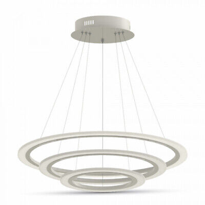 Lampada Led A Sospensione Rotonda Slim Tripli Anelli Diametro 600mm 400mm 200mm