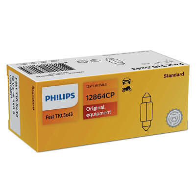 LOTTO DI 10 PEZZI Philips Festoon T10,5x43 12V5W SV8,5 CP