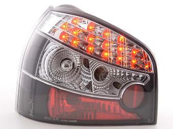 Coppia Set Fari Fanali Posteriori Tuning LED A3 (8L) 1996-2002 fondo nero