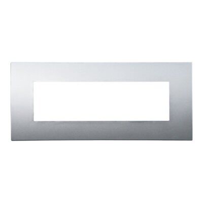 ETTROIT Placca Plastica Serie Venus 7P Colore Silver Compatibile Con Vimar Arke