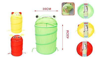 Cesto Portabiancheria Pieghevole Con Coperchio Colore Verde 35X42mm <ul><li>Il