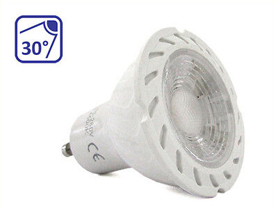 Lampada Led GU10 COB 8W 30 Gradi 220V Bianco Neutro Fascio Luce Stretto Dimensio