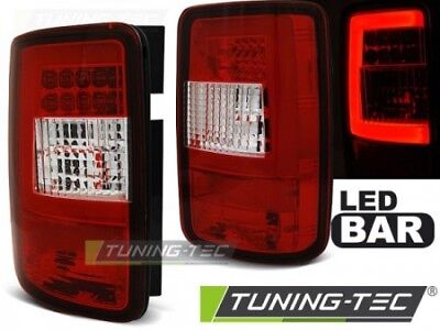 Coppia Set Fari Fanali Tuning  Posteriori CADDY 03-03.14 Rosso/Bianco LED BAR