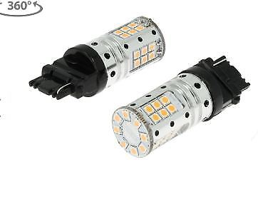Coppia Lampade Led Arancione per frecce T25  P27W  12V 25W Canbus No Errore