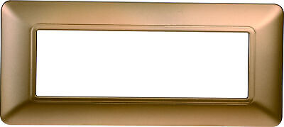 ETTROIT Placca Plastica Serie Solar 6P Colore Oro Compatibile Con Bticino Matix