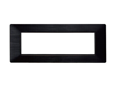ETTROIT Placca Plastica Serie Starlight 7P Colore Nero Satinato Compatibile Con