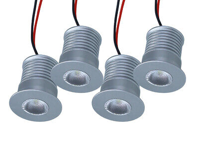 4 PZ Faretto Led Da Incasso 3W DC 12V 24V Caldo 3000K Angolo 25 Gradi Foro