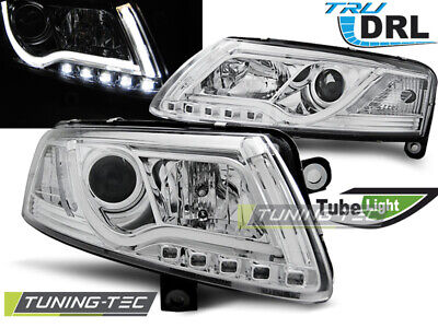 FARI TUBO LUCE DRL CROMATI per A6 C6 04.04-08