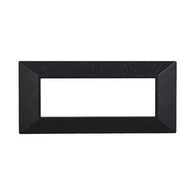 ETTROIT Placca Piramide Serie Moon 6P Colore Nero Brillante Compatibile Con