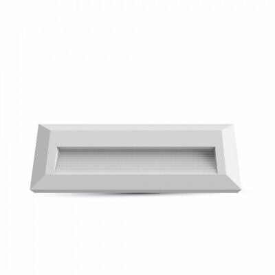 Faretto Luci Led Segnapasso Rettangolare Carcassa Bianca 3W Neutro 4000K IP65 M