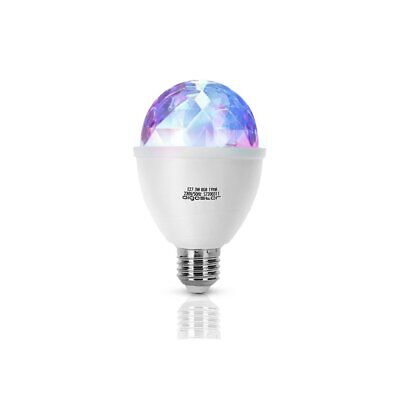 Luci Discoteca Led Lampada RGB Rotante a 360&ordm; E27 3W Effetto Stroboscopica