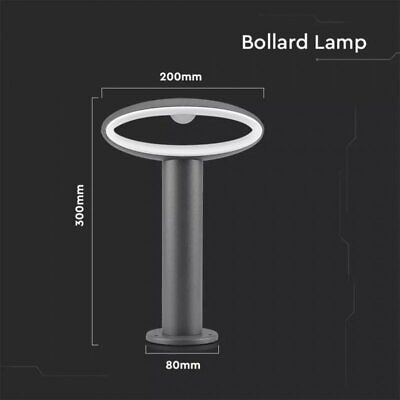 Lampada LED da Giardino Fissaggio a Terra 9W Colore Grigio Scuro h:30cm 4000K