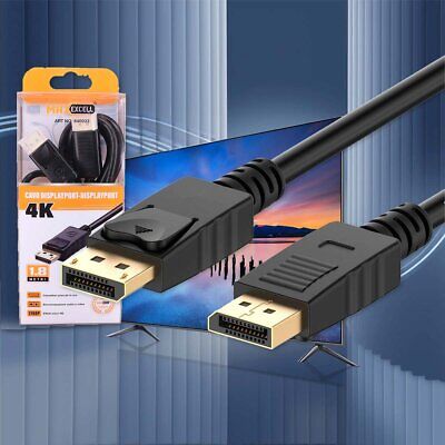 Cavo DisplayPort Placcato in Oro 4K UltraHD Audio e Video Alta Definizione