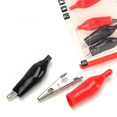 <ul> <li>Set da 4 Pinze a Coccodrillo Rosso e Nero, Adatto per la Bassa