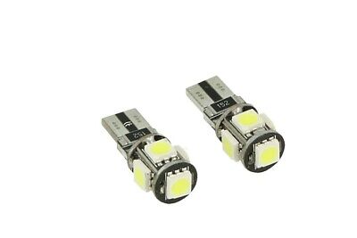 Coppia 24V Lampade Led Canbus T10 W5W Rosse Luci Posizione Targa Per Camion Bus